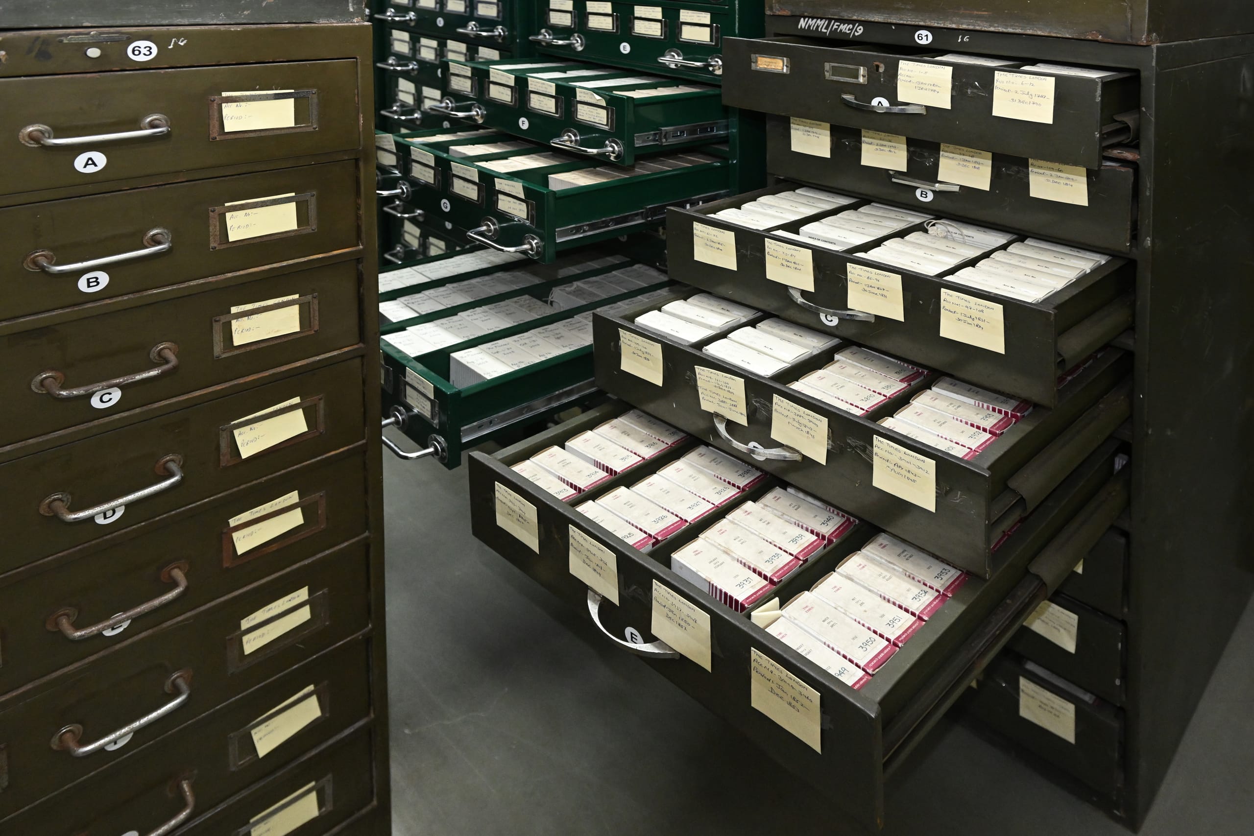 Microfilm Storage Drawers